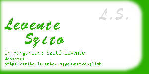 levente szito business card