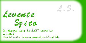 levente szito business card